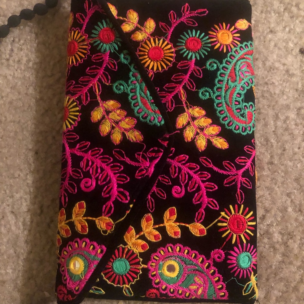 Beautifully embroidered clutch